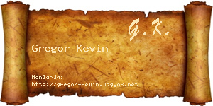 Gregor Kevin névjegykártya